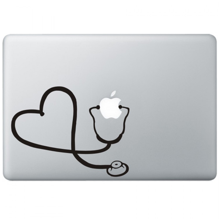 Dr. Apple MacBook Sticker Zwarte Stickers